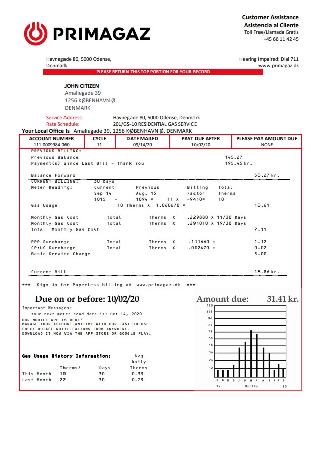  Minol USA business utility bill 